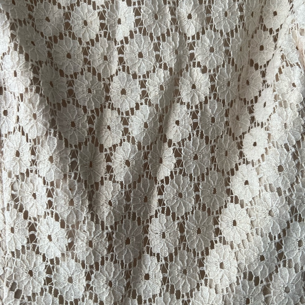 Mystic Tie Backnit Lace Skirt Dress Cottagecore Fairy Sz M Zipper on Side. - Picture 10 of 13